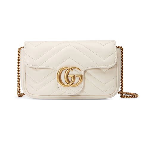 gucci marmont 2.0 leather crossbody bag white|Gucci Marmont small price.